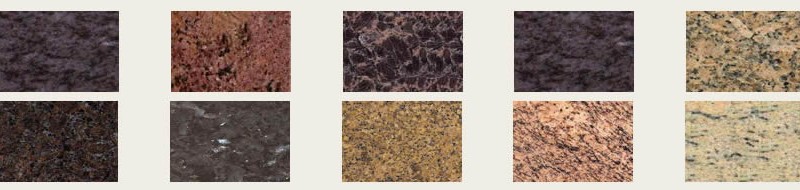 Granite benchtops have many textures and colour variations.